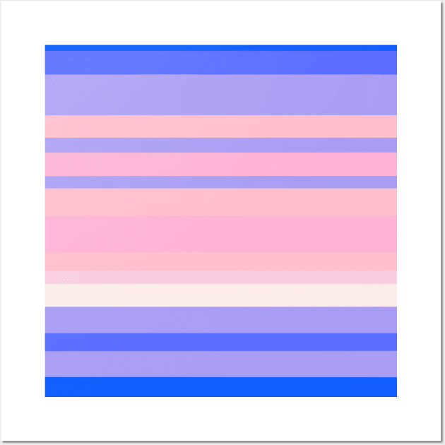 Pastel Pink and Purple Stripes Pattern Wall Art by craftydesigns